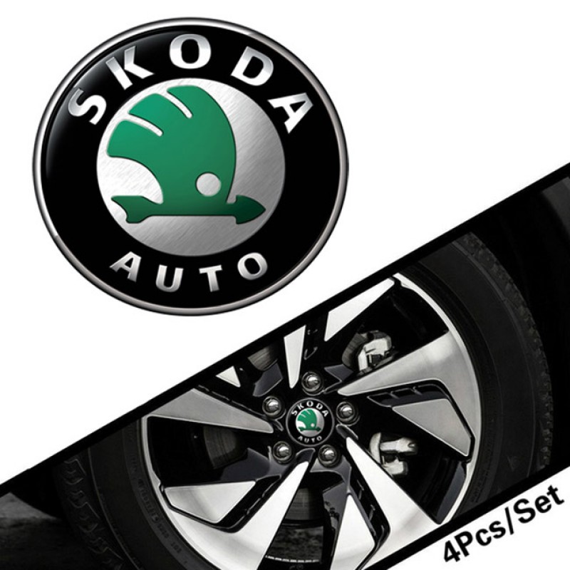 Αυτοκόλλητα Ζαντών Σμάλτο Skoda 60mm 4 Τεμάχια - 41115 42985