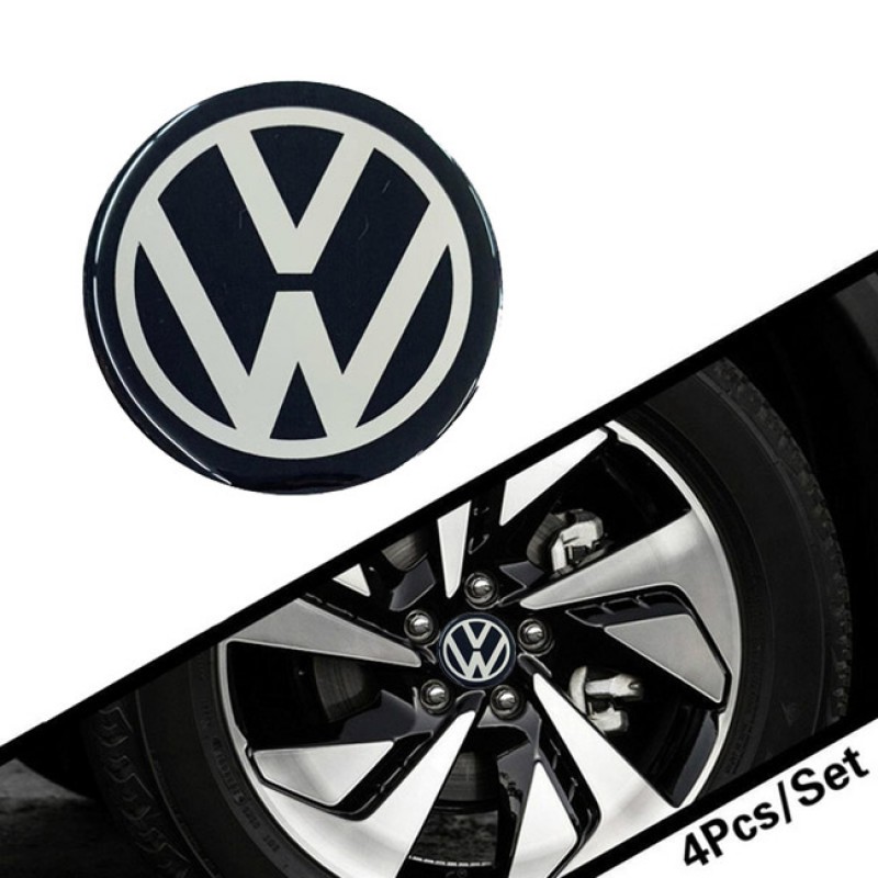 Αυτοκόλλητα Ζαντών Σμάλτο VW 60mm 4 Τεμάχια - 41119 42978