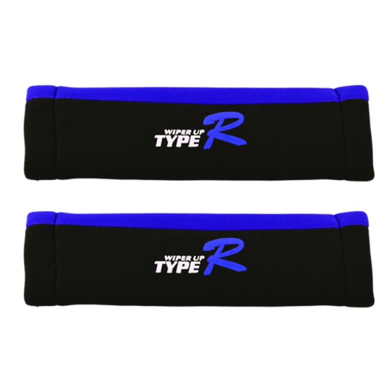 Προστατευτικά Type-R Για Τη Ζώνη Ασφαλείας Του Αυτοκινήτου 22x6cm Μπλε-Μαύρο 2Τμχ - 41124 45699