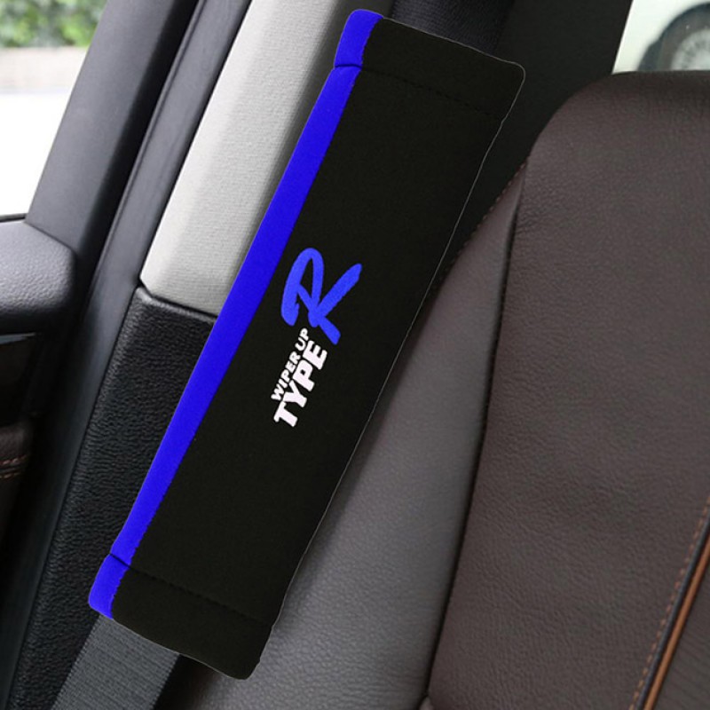 Προστατευτικά Type-R Για Τη Ζώνη Ασφαλείας Του Αυτοκινήτου 22x6cm Μπλε-Μαύρο 2Τμχ - 41124 45699