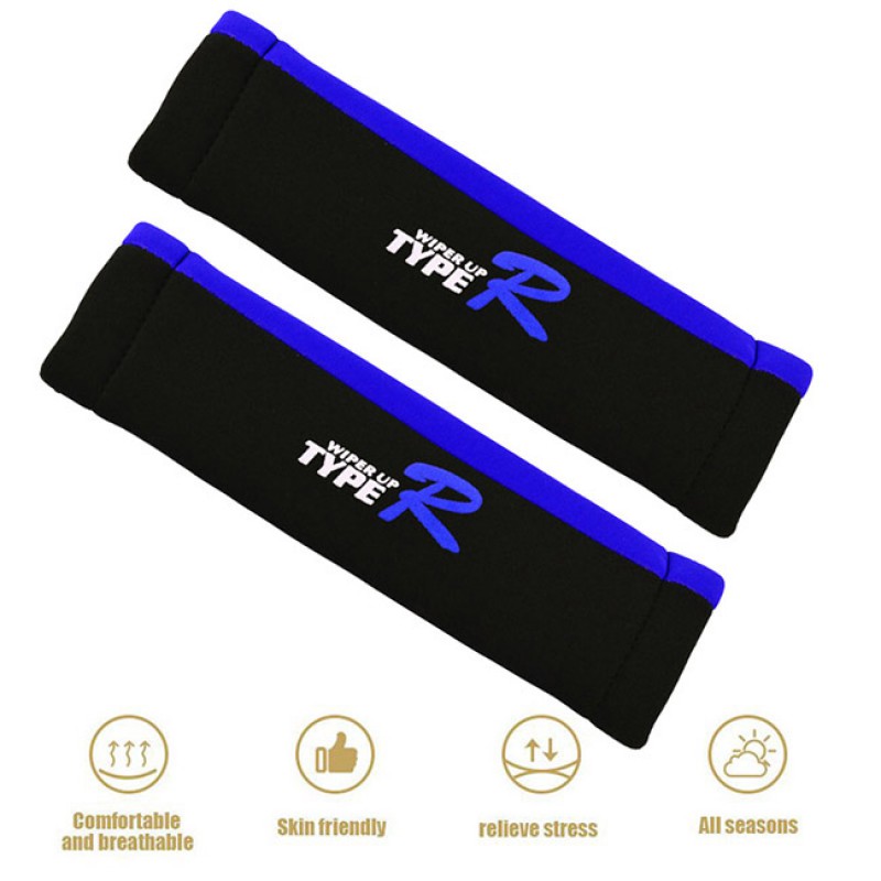 Προστατευτικά Type-R Για Τη Ζώνη Ασφαλείας Του Αυτοκινήτου 22x6cm Μπλε-Μαύρο 2Τμχ - 41124 45699