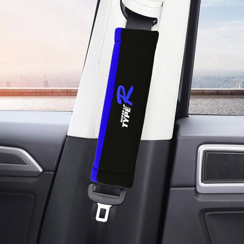 Προστατευτικά Type-R Για Τη Ζώνη Ασφαλείας Του Αυτοκινήτου 22x6cm Μπλε-Μαύρο 2Τμχ - 41124 45699