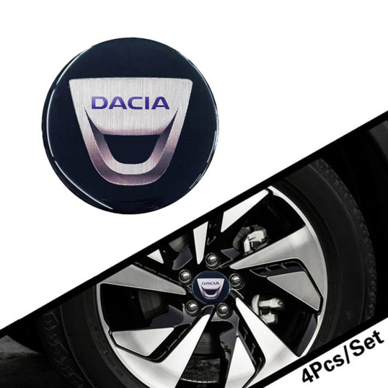 Αυτοκόλλητα Ζαντών Σμάλτο Dacia 60mm 4 Τεμάχια - 41234 48121