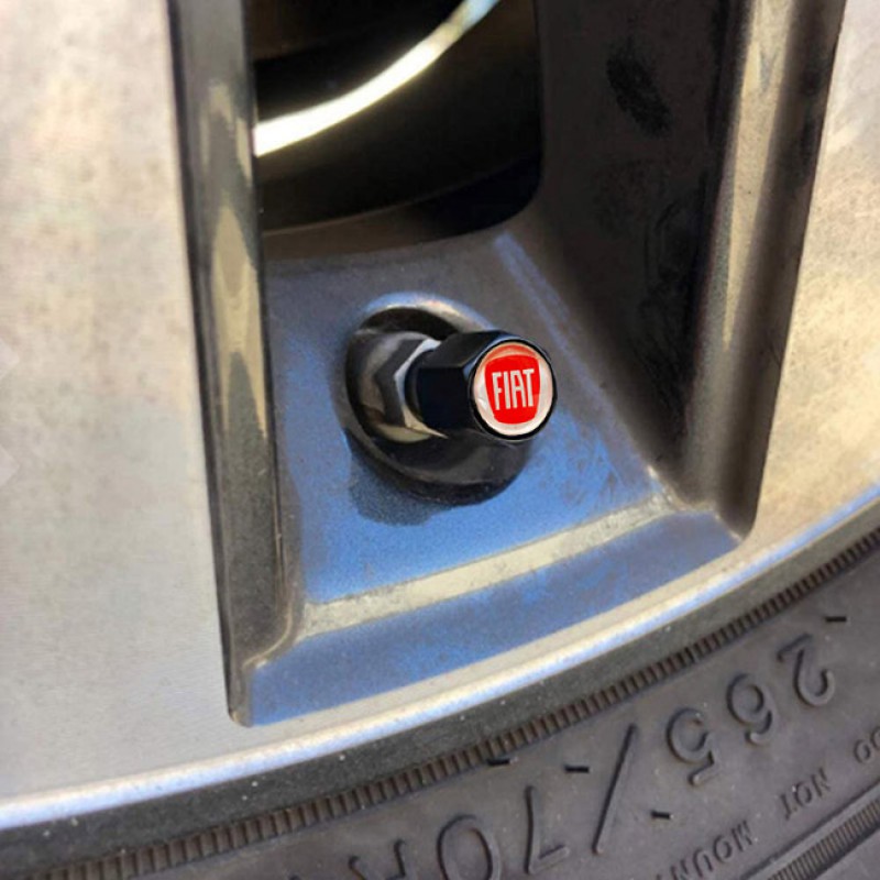 Καπάκια Βαλβίδων Αυτοκινήτου Με Μπρελόκ Fiat 5 Τεμάχια - 41290 49145