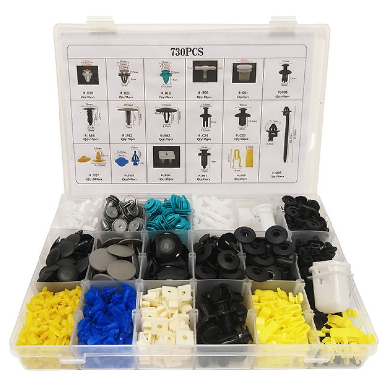 Κουμπώματα Ταπετσαρίας Αυτοκινήτου (17 Διαφορετικά Σχέδια) 730 Τεμάχια - 99152 47691