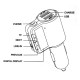 Fm Transmitter ALS-A905 Με Bluetooth, 2 USB, Οθόνη LCD Και Τηλεχειριστήριο Μαύρο 1 Τεμάχιο - 99517 47930