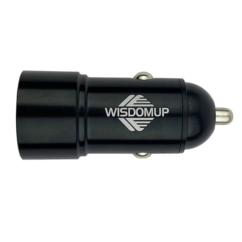 Φορτιστής Αναπτήρα Αυτοκινήτου Wisdomup CC-02 Με 2 Θύρες USB 12-24V 2.4A Μαύρος 1 Τεμάχιο - 99548 49119