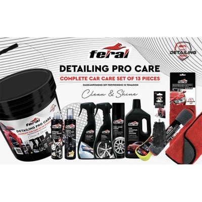 Σετ Περιποίησης Feral Detailing Pro Με Κουβά 18lt 12 Τεμάχια - 99549 49120