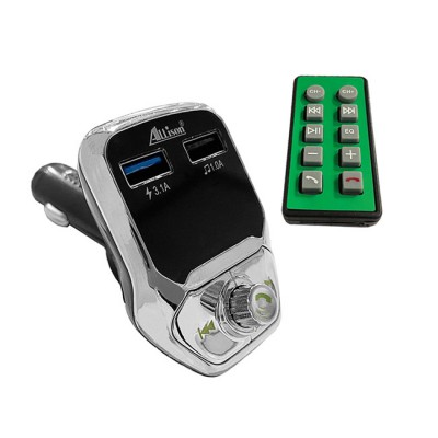 Fm Transmitter ALS-A688 Με Bluetooth, 2 USB, Οθόνη LCD Και Τηλεχειριστήριο Ασημί-Μαύρο 1 Τεμάχιο - 99551 49182