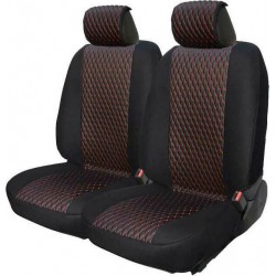 Σετ ημικαλύμματα δερματίνη FORCE Prizma VIP 2τμχ μαυρο 4017090003