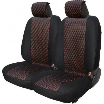 Σετ ημικαλύμματα δερματίνη FORCE Prizma VIP 2τμχ μαυρο 4017090003