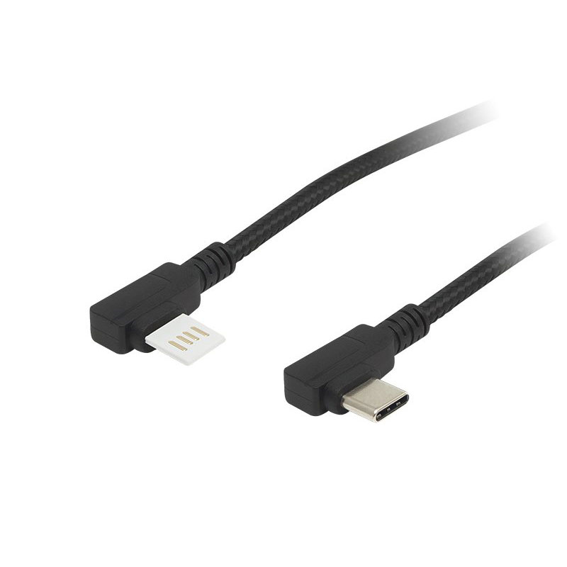 Καλώδιο USB A - Type C Γωνία 1m Μαύρο - DM-66-139