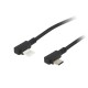 Καλώδιο USB A - Type C Γωνία 1m Μαύρο - DM-66-139