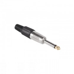 Φις Jack mono plug HQ 6,3mm μαύρο - WTY0032A