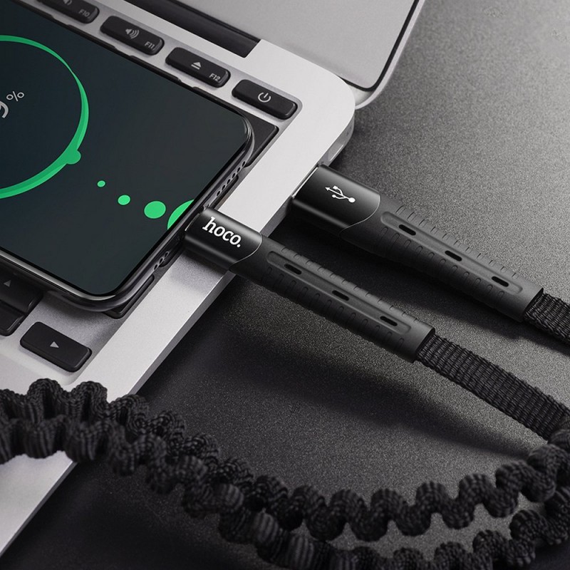 Εύκαμπτο καλώδιο USB - Type C Fast Charge 1.2m HOCO U78 - H-1525