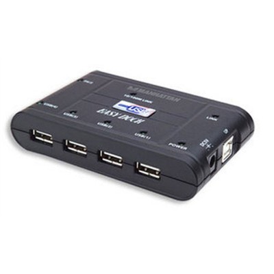 Manhattan multi-port hub USB-PS/2-LAN-Serial - MNH-172905