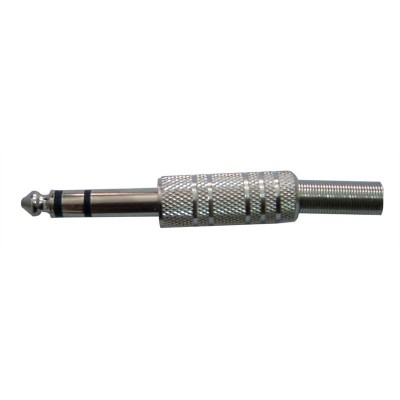Connector Stereo 6.35mm Ασημί - HT 10060 A