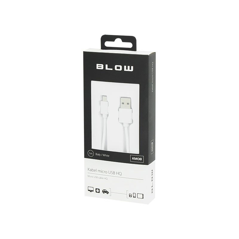 Καλώδιο USB A - microUSB 1m Λευκό - DM-66-070