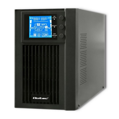 UPS 1KVA ONLINE QOLTEC PURE SINE WAVE - UPS1KVA-ON