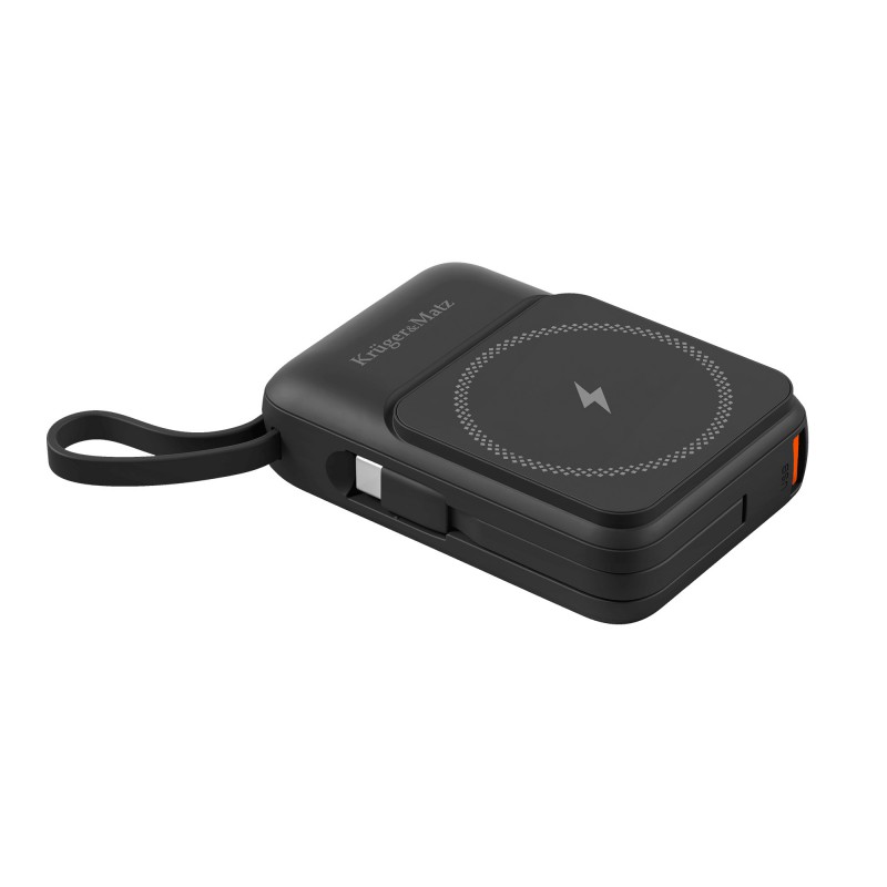Powerbank 10000mAh wireless με USB/USB-C/Lightning Mag Safe Kruger&Matz μαύρο